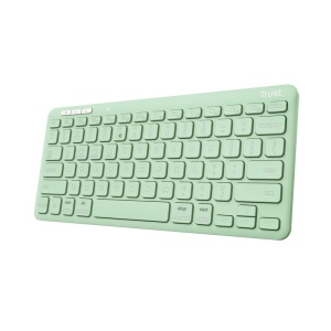 Tastatura Trust Lyra Wireless, conexiune USB-A, USB-C 1.1, raza de acoperire wireless 10m, 1x AAA baterie, compatibila cu laptop, pc, Bluetooth devices, tableta, alba
