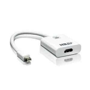 Adaptor Aten VC981-AT. Conector 1: Mini DisplayPort, Conector 2: HDMI, Conector 1 gen: Tată. Greutate: 75 g, Lățime: 45 mm, Adâncime: 175 mm. Lăţime de ambalaj: 19 mm, Adâncimea de ambalaj: 120 mm, Înălţime de ambalaj: 212 mm. Cantitate per ambalaj: 1