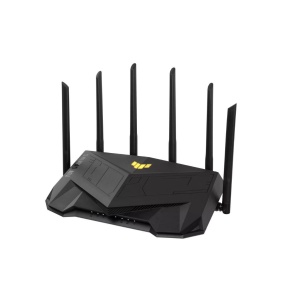 ASUS TUF Gaming AX6000 Dual Band WiFi 6 Gaming Router, Network Standard: IEEE 802.11a, IEEE 802.11b, IEEE 802.11g, WiFi 4 (802.11n), WiFi 5 (802.11ac) WiFi 6 (802.11ax), IPv4, IPv6, AX6000- 1148+4804 Mbps, 6 antene externe, Procesor: 2.0 Ghz, Memorie: - Img 1