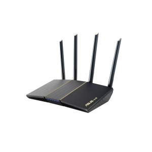 Asus Wireless Router RT-AX57, AX3000 2402 Mbps+ 574 Mbps, Dual-Band-2.4, 5Ghz, WI-FI 6, 4 x antene externe, Procesor: 1.7GHz quad-core, Memorie: 256 Mb RAM, 128Mb Flash, interfata: 1 x WAN, 4 x 10/100/1000, Dimensiuni: 230 x 134 x 56 mm, Greutate: 374g. - Img 1
