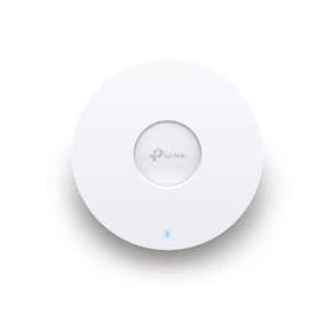 "AX5400 Ceiling Mount Dual-Band Wi-Fi 6 Access Point PORT: 1×2.5 Gigabit RJ45 Port SPEED:574Mbps at 2.4 GHz + 4804 Mbps at 5 GHz FEATURE: 802.3at POE and 12V DC, 6×Internal Antennas, MU-MIMO, 160MHz Supported, Seamless Roaming, Band Steering,