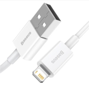 CABLU alimentare si date Baseus Superior, Fast Charging Data Cable pt. smartphone, USB la Lightning Iphone 2.4A, 1.5m, alb - Img 3