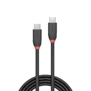 Cablu Lindy 1m USB 3.2 Type C to C, material PVC, putere maxima 60W (20V 3A, Standard Power Range (SPR)), rezolutie maxima 4K 4096x2160@ 60Hz, latime de banda suportata 20Gbps, negru - Img 2