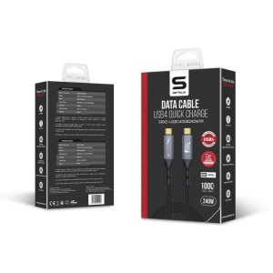 Cablu Serioux USB-C la USB-C, viteza transfer 40Gbs, lungime cablu 100cm, iesire video 8K@60HZ sau Dual 4k@60hz, negru - Img 3