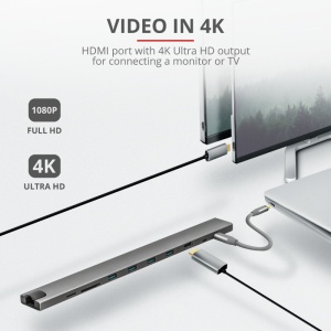 Dock USB Trust Dalyx, 10 porturi USB-C, aluminiu - Img 8