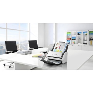 EPSON WORKFORCE DS-530III A4 SCANNER, format A4, Rezolutie: 600 x 600dpi, Senzor ultrasonic, CIS, Sursa lumina: LED, Viteza scanare: 40 ppm, Capacitate ADF: 60 coli, Volum zilnic: 6500 pagini, Duplex, Interfata: USB, Dimensiuni: 296 x 169 x 176 mm,