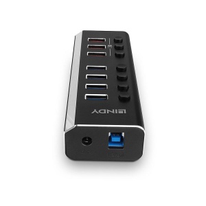 Hub Lindy 7x porturi USB 3.0,dintre care 3x porturi USB QuickCharge, - Img 2