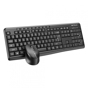 Kit tastatură și mouse wireless 2.4G Tastatură: cu rând independent de taste multimedia * Mod: 2.4G * Număr taste: 104 + 9 taste rapide * Material: ABS * Culoare: Negru * Chipset: Huntersun * Aspect: Orice aspect disponibil * Tip interfață: USB * - Img 2