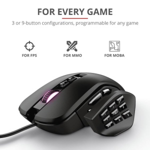 Mouse Trust GXT 970, Gaming Mouse, negru - Img 10