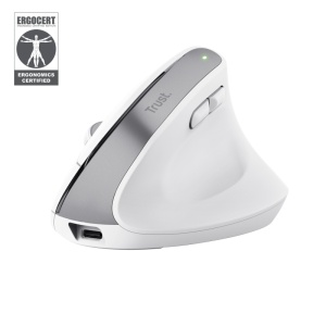 Mouse Wireless Trust Bayo+, 2400 DPI, Alb