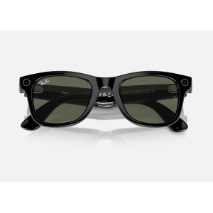 Ray-Ban Meta Wayfarer AI Glasses Shiny Black/G-15 Green - Img 5