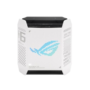 Router Wireless Asus GT6(W-1-PK)White, tri-band, WI-FI 6, Standard retea: WiFi 6 (802.11ax), IPv4, IPv6, Backwards compatible with 802.11a/b/g/n/ac Wi-Fi, segment AX10000, , 2.4GHz 574Mbps, 5G-1Hz 4804Mbps, 5G-2 4804Mbps, 9 antene interne, Procesor
