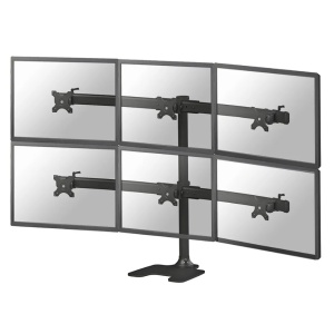 Suport 6 monitoare de birou Neomounts FPMA-D700DD6; pentru display-uri cu diagonale 10"-27", sistem de prindere VESA 100x100~100x100, greutate maxima suportata 8 - per ecrankg, full motion, tilt +180°, swivel +180°, rotate +360°; inaltime reglabila