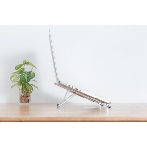 Suport laptop Serioux, SRXNCPU6, material aluminiu, dimensiune deschisă: 197x255x4mm,dimensiune pliată: 60 x 250 x 4mm, grosime: 4mm, greutate: 182g, dimensiune compatibilă: până la 15.6 ", culoare argintiu, 5 unghiuri ajustabile - Img 5