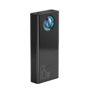 Baterie externa Baseus Ambilight, capacitate 30.000 mAh, 4 porturi iesire USB 2.0, 1 port USB-C, voltaj iesire 5 V, amperaj 3 A, functii display digital pentru nivel baterie, incarcare rapida, negru - Img 2