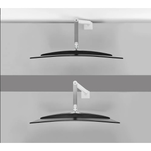 Brat monitor pentru ecrane curbate Neomounts DS70PLUS-450WH1; pentru display-uri cu diagonale 17"-49", sistem de prindere VESA 75x75~100x100, greutate maxima suportata 18kg, full motion, tilt +45°, swivel 90°, rotate 180°, distanta fata de perete - Img 4