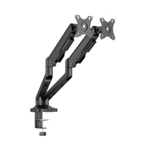 Brat monitor Serioux, tehnologie arc cu gaz, compatibilitate ecran 17"-35", greutate maxima suportata(per ecran) 2~12kg. VESA/;75x75,100x100 Tilt Range +90°~-90° Swivel Range +90°~-90° - Img 3