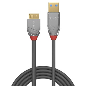Cablu Lindy 0.5m USB 3.2 Type A to Micro-B, latime de banda 5Gbps, Cromo line - Img 2