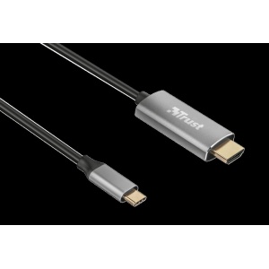Cablu Trust Calyx, USB-C to HDMI, 1.8m, negru - Img 1