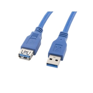 Cablu USB-A M/F 3.0 3 m albastru