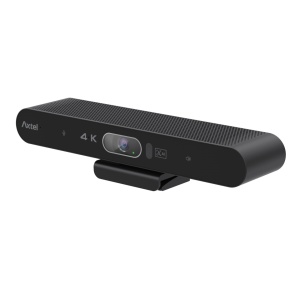 Camera Videoconferinta Axtel AX-4K Video-Bar-Mini, Rezolutie 4k 3840x2160@30fps, Senzor 1/3.0", 8.0MP, Zoom digital 4x; ePTZ; Functii urmarire vorbitor, prim-plan grup; Unghi de vizualizare D94 / H90 / V55 grade, iluminare minima 340 lux; preluare sunet