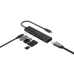 DOCKING Station A4tech universal, 6-in-1, cablu 0.20m, gri - Img 2