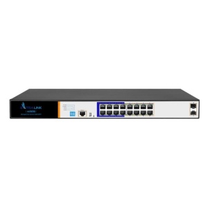 Extralink ARES PoE Switch 16x Gigabit PoE/PoE+ 2x SFP 1x Console 150W Managed