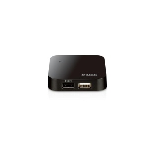 Hub USB D-Link DUB-H4, 4 porturi USB 2.0, negru - Img 1