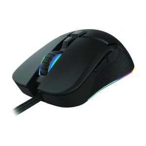 Kit Gaming Serioux Kayel 4 in 1, Tastatura de gaming, 104 taste, 19 taste Anti-ghosting , design slim, iluminare rainbow, structura metalica gri, taste negre + design cu palm rest, cablu USB 1.5M PVC, plug and play; Mouse gaming, senzor Sunplus 199, - Img 5