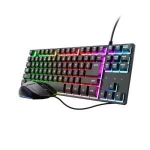 Kit Wired tastatura si mouse Trust GXT 798T 2-IN-1, negru