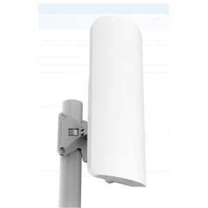 Mikrotik Antena externa 15dBi, 120 grade + router wireless integrat, CPU: 720Mhz, Ram: 128 Mb, dimensiuni: 140 x 348 x 82 mm, Passive POE, viteza wireless 5Ghz 867 Mbit/s, tehnologie: Wi-Fi 5, 1 x 10/100/1000, 1 x SFP.