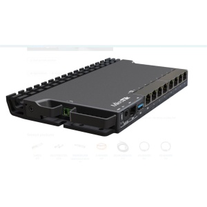 MIKROTIK, RB5009UG+S+IN Indoor router, Procesor: 350-1400 (auto) MHz 4 core, 1 GB RAM, Storage 1GB NAND, RouterOS license 5, consum maxim: 20W, POE in: 802.3af/at, 24-57 V, Interfata: 7 x 10/100/1000, 1 x 2.5G, 1 x SFP+, 1 x USB 3.0 type A racier pasiva. - Img 2