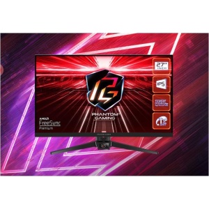 Monitor Gaming Asrock PG27FF1A, diagonala: 27", Aspect: 16:9,IPS, anti-glare, Rezolutie: 1920 x 1080, Refresh rate: 165Hz, Luminozitate: 250 cd/m2, Contrast: 1100:1, unghi vizualizare: 178°(H) / 178°(V), culori: 16.7M, Timp raspuns: 1ms, Flicker free,