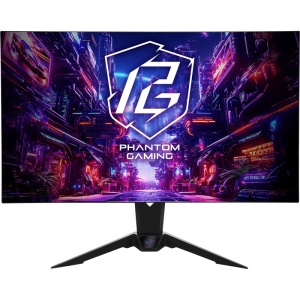 Monitor Gaming Asrock PGO32UFS PHANTOM GAMING, diagonala: 31.5", Aspect: 16:9, anti-glare, Rezolutie: 3840 x 2160, Refresh rate: Dual UHD 240Hz/ FHD 480Hz, Luminozitate: 400 cd/m2, Contrast: 1,500,000:1, unghi vizualizare: 178°(H) / 178°(V), culori: