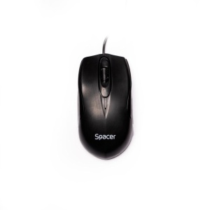 MOUSE Spacer, PC sau NB, cu fir, USB, optic, 800 dpi, butoane/scroll 3/1, negru, SPMO-M11 - Img 2