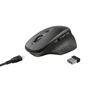 Mouse Trust Ozaa, Rechargeable Wireless, negru
