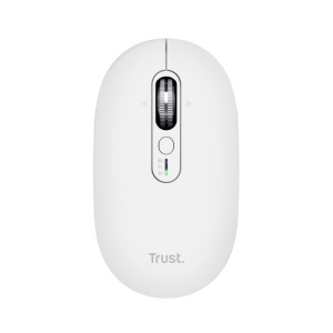 Mouse wireless Trust Seron Hyperscroll, 7 butoane, rezolutie maxima 3200 DPI, alb