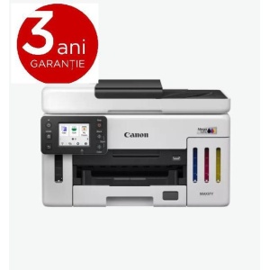 Multifunctional inkjet color CISS Canon Maxify GX6140, ( Print,Copy,Scan, Cloud), dimensiune A4 , duplex printare, ADF, viteza 24 ppm alb-negru, 15.5 ppm color, rezolutie 600X1200 dpi, alimentare hartie 250+100 coli, Scanner CIS, rezolutie - Img 1