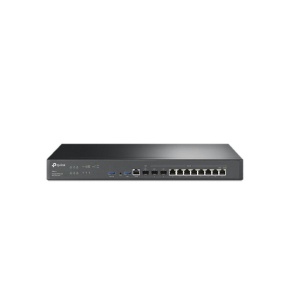 "Omada VPN Router with 10G Ports PORT: 1× 10G SFP+ WAN Port, 1× 10G SFP+ WAN/LAN Port,1× Gigabit SFP WAN/LAN Port, 8× Gigabit RJ45 WAN/LAN Ports, 2× USB3.0 port FEATURE: Integration with Omada SDN Controller, Support SSL VPN, OpenVPN and IPsec/ PPTP/