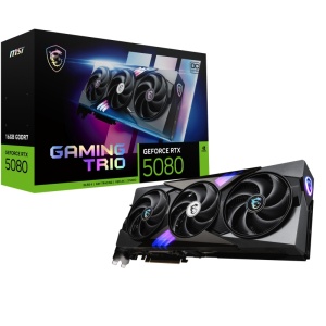 Placa Video MSI GEFORCE RTX 5080 16G GAMING TRIO OC GDDR7 256bit, 3x DP 1x HDMI