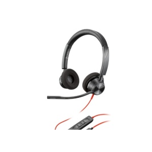 Poly Blackwire 3320 Stereo USB-C Headset +USB-C/A Adapter