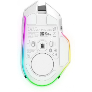 Razer Basilisk V3 Pro 35K, wireless, bluetooth, rezolutie maxima 35000 DPI, iluminare Razer Chroma™ RGB, senzor Focus Pro 35K Optical Sensor Gen-2, alb - Img 4