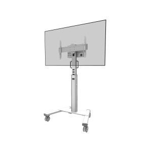 Stand podea mobil Neomounts 37"-75", VESA 100x100~600x400, 70kg, fix, inaltime reglabila, alb