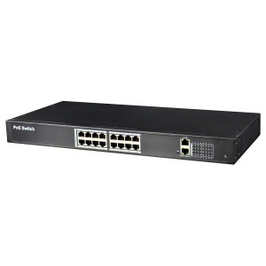 Switch PoE administrat L2 16 + 2 porturi Dahua PFS4018-16P-250