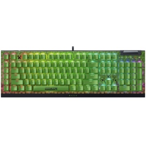 Tastatura mecanica gaming BlackWidow V4 X (Green Switch) - Minecraft Edition , layout US, taste ABS, layout US, cu 6 butoane customizabile, negru