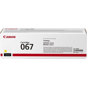 Toner Canon CRG067Y, Galben, capacitate 1250 pagini, pentru LBP-631 / LBP-631-cw / LBP-633 / LBP-633cdw / CRG-067Y / CRG067Y / MF-651 / MF- 651cw / MF-655 / MF-655cdw / MF-657 / MF-657cdw.