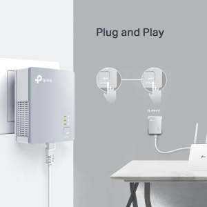 TP-LINK POWER LINE av 600 KIT TL-PA411 KIT, Standarde și Protocoale: HomePlug AV, IEEE802.3, IEEE802.3u, iNTERFATA: 1× Port Ethernet 10/100 Mbps, Consum: 4.60W, Dimensiuni; 65 × 52 × 28.5 mm, Aria de acoperire: 300m, kit-ul contine 2 x TL-PA411. - Img 3