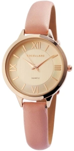 Cataramă clasică rose gold și capac din oțel inoxidabil ceas Excellanc 