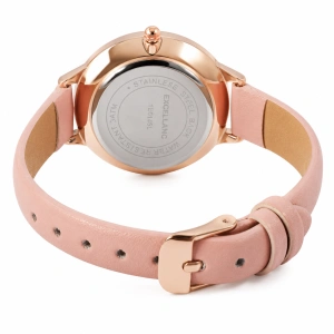 Cataramă clasică rose gold și capac din oțel inoxidabil ceas Excellanc 