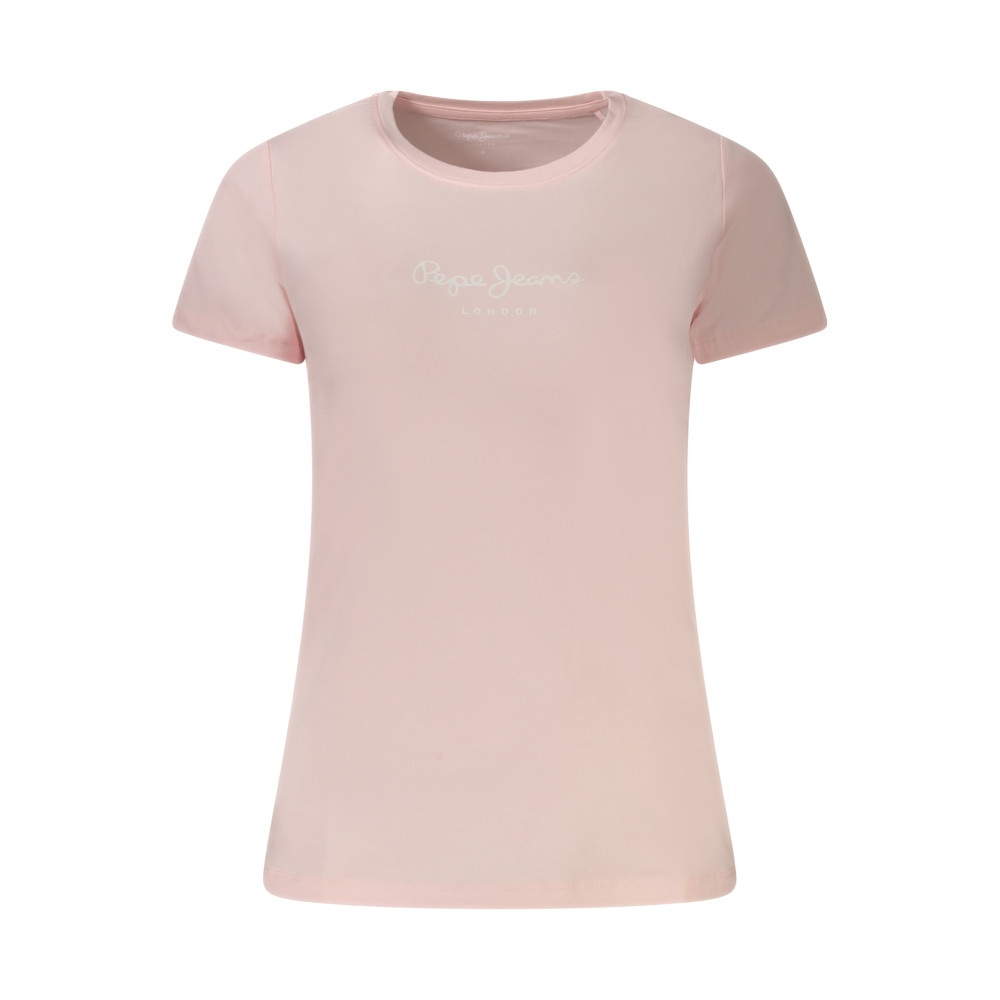 Pepe Jeans Rosemery T-shirt Femme - Manches Courtes, Col Rond, Broderies Fleuries